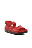 Ayakmod Kırmızı  Kadın Düz Sandalet 07-109 RR Z - 3