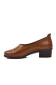 Ayakmod Taba Hakiki Deri Kadın Klasik Ayakkabı 562106 Z - 2