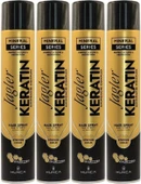 Jagler Saç Spreyi 400ML Keratinli  Keratin Strong Hold - Minarelli - Ekstra Sert (4 Lü Set) - 1
