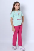 KIZ ÇOCUK İKİLİ TAKIM İSPANYOL PAÇA ÇİÇEK BASKILI D46 thumbnail 1