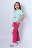 KIZ ÇOCUK İKİLİ TAKIM İSPANYOL PAÇA ÇİÇEK BASKILI D46 thumbnail 3