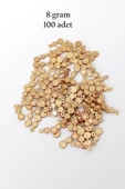 Oya Abiye Bileklik Kolye Pleksi Metalik Plastik Pul Altın Renk 8 gram 100 adet - BNC498 thumbnail 1