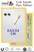 Manyetik Çift Taraflı Yazı Tahtası Renkli 25x35 cm 1 Adet Çocuklar için Silinebilir Mıknatıslı Yazı Tahtası Plastik thumbnail 4