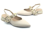 Feles Taş Toka Detaylı Arkası Açık Kadın Babet Ayakkabı thumbnail 2