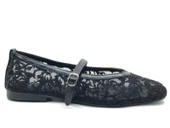 Feles Dantel Detaylı Küt Burun Kadın Babet Ayakkabı thumbnail 4