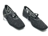 Feles Dantel Detaylı Küt Burun Kadın Babet Ayakkabı thumbnail 2