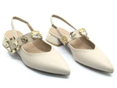 Feles Taş Toka Detaylı Arkası Açık Kadın Babet Ayakkabı thumbnail 3