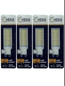 (4 Adet) Heka 7W (49W) 3000K (Gün Işığı) G9 Duylu Dim Edilebilir Led Kapsül Ampul - 1