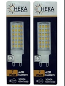 (2 Adet) Heka 7W (49W) 3000K (Gün Işığı) G9 Duylu Dim Edilebilir Led Kapsül Ampul - 1
