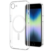 Apple iPhone 16E Kılıf Zore M-safe Şarj Özellikli Şeffaf Kamera Çerçeveli Porto Kapak - 3