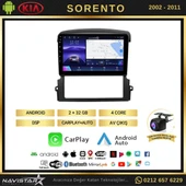 Kia Sorento  2002-2011 Model 2GB + 64GB Android 13 Kablosuz Carplay Navigasyon Multimedya Sistemi thumbnail 2