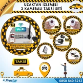 Taksi Kamera Seti 5 Uzaktan Izlemeli 3 Kameralı Wifi 500 Gb Harddisk Dahil - 1