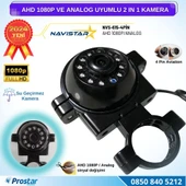 AHD 1080P ve Analog Pal Çevirilebilir 4 Pin Gece Görüşlü Araç Kamerası Metal Kelepçeli Yön Ayarlanabilir Full HD - 1
