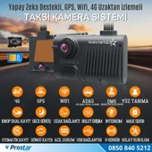 Uzaktan izlemeli 2 Kameralı Wifi GPS 4G Yapay Zeka destekli Akıllı Dashcam Taksi Kamera Sistemi - 3