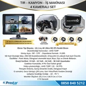 Kayıtlı 10" Dört Kameralı 256 Gb Sd Destekli Ahd Tır Kamyon Ve İş Makinaları Için 12  24 Volt Tak Kullan Kamera Seti - 2