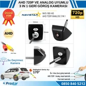 Piramit Balıkgözü AHD 720P ve Analog Çevrilebilir 170 Derece Geniş Açılı Geri Görüş Kamerası - 2