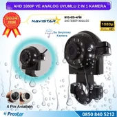 AHD 1080P ve Analog Pal Çevirilebilir 4 Pin Gece Görüşlü Araç Kamerası Metal Kelepçeli Yön Ayarlanabilir Full HD - 4