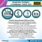 Taksi Kamera Seti 10 Uzaktan Izlemeli 3 Kameralı Wifi 4G 1 Tb Harddisk Dahil - 2