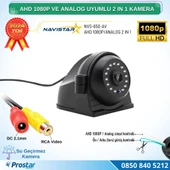 Metal Kasa AHD 1080P ve Analog Pal Çevirilebilir Gece Görüşlü Yan, Ön ve Arka Uyumlu Full HD Kamera - 1