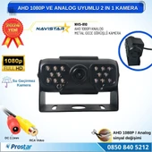 AHD 1080P ve Analog Pal Çevirilebilir 16 IR Ledli Gece Görüşlü Full HD Araç Kamerası - 1