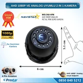 AHD 1080P ve Analog CVBS Pal Dönüştürülebilir Gece Görüşlü 4 Pin Mini Metal Dome Araç Kamerası - 4