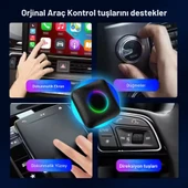 Carlinkit TBox Ambient Android 13, 8+128GB, Google PlayStore, Netflix, YouTube, Kablosuz/Wireless CarPlay & Android Auto SIM Kart Destekli SM6225 Chipset Android Box (IMEI Kayıtlı) thumbnail 4