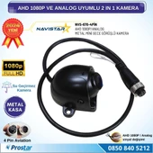 Metal Mini Kasa AHD 1080P ve Analog Pal Çevirilebilir 4 Pin Starlight Gece Görüşlü Yön Ayarlanabilir Araç Kamerası - 2