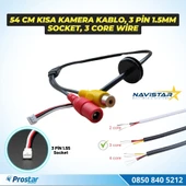 54 Cm Kısa RCA Kamera Kablosu 3 Pin 1.55 mm Socket,3 Core Wire thumbnail 1