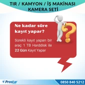 Tır Kamyon İş Makinası Için Uzaktan İzlemeli 4 Kameralı 1 Tb Harddisk Kamera Seti - 4