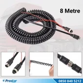 8 Metre 4 pin aviation trigger tetik destekli Spiral uzatma Kablosu - 1