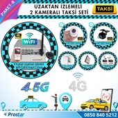 Taksi Kamera Seti 8 Uzaktan Izlemeli 2 Kameralı Wifi 4G 1 Tb Harddisk Dahil - 1