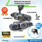 4 Kameralı 1080P WIFI, GPS Geniş Açılı Dashcam Araç içi Kamera Kayıt Sistemi 3 inç  Full HD - 1