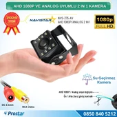 Mini Kamera AHD 1080P ve Analog Pal Çevirilebilir Gece Görüşlü Metal Ayaklı AV Full HD Kamera - 2