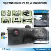Servis Mevzuatına Uygun 3 Kameralı Monitör Çıkışlı 4G GPS WIFI Acil Durum butonu dahil Pratik Montaj Kamera Seti - 5