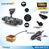 4 Kameralı 1080P WIFI, GPS Geniş Açılı Dashcam Araç içi Kamera Kayıt Sistemi 3 inç  Full HD - 5