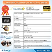 Şapkalı AHD 1080P ve Analog Pal Çevirilebilir Gece Görüşlü Metal Ayaklı Full HD Kamera - 4