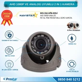 Mikrofonlu AHD 1080P ve Analog Pal Dönüşümlü Gece Görüşlü 4 Pin Mini Metal Dome Araç Kamerası - 3