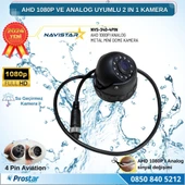 AHD 1080P ve Analog CVBS Pal Dönüştürülebilir Gece Görüşlü 4 Pin Mini Metal Dome Araç Kamerası - 2