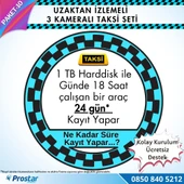 Taksi Kamera Seti 10 Uzaktan Izlemeli 3 Kameralı Wifi 4G 1 Tb Harddisk Dahil - 4