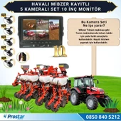 5 Kameralı Mibzer Havalı Tohum Makinesi 10 inç Monitör 720P Beyaz Işıklı AHD Kayıtlı Kamera Seti - 4