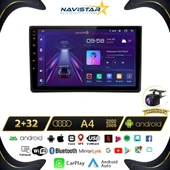 Audi A4  2000-2009 Model 2GB + 64GB Android 13 Kablosuz Carplay Navigasyon Multimedya Sistemi - 1