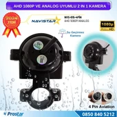 AHD 1080P ve Analog Pal Çevirilebilir 4 Pin Gece Görüşlü Araç Kamerası Metal Kelepçeli Yön Ayarlanabilir Full HD - 3