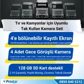 Tır Ve Kamyonlar Için 4 Kameralı Kayıtlı 7 Inç Ekranlı Kamera Seti - 2