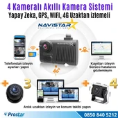 4 Kameralı 4G Uzaktan izlemeli GPS Wifi Yapay Zekalı Akıllı Dashcam Kamyon Tır Kamera Sistemi - 3
