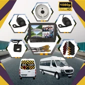 Kayıtlı Servis Okul Taşıtları 4 Lü Kamera 7 Inç Monitör Full Set 256 Gb Sd Kart Desteği + 1 Dome Kamera - 1