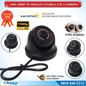 AHD 1080P ve Analog Pal Çevrilebilir 4 Pin Plastik Mini Dome Araç Kamerası - 1