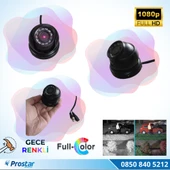 Araçlar Için Mini Metal Dome 2 Mp Full Hd Gece Renkli Görüşlü Kamera Geniş Açılı - 3