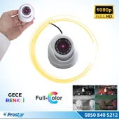 Araçlar Için Mini Plastik Dome 2 Mp Full Hd Gece Renkli Görüşlü Kamera Geniş Açılı - 1