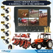 5 Kameralı Mibzer Havalı Tohum Makinesi 10 inç Monitör 720P Beyaz Işıklı AHD Kayıtlı Kamera Seti - 1