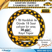 Taksi Kamera Seti 3 Uzaktan Izlemeli 2 Kameralı Wifi 1 Tb Harddisk Dahil - 4